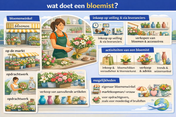 Alles over het beroep bloemist Wat doet een bloemist
